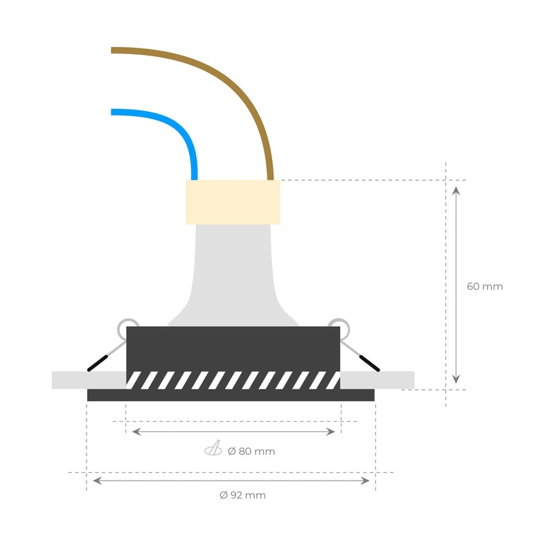 Ledvion Seville LED Recessed Spotlight, Stainless Steel, 5 W, 2700