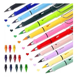 ANGYCOT 12 Lápices De Colores Infinitos Mixtos Con Goma Borrables