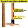 WEDO Copper Scaling Hammer,Chipping Hammer with Woodeng Handle,150g,13''330mm