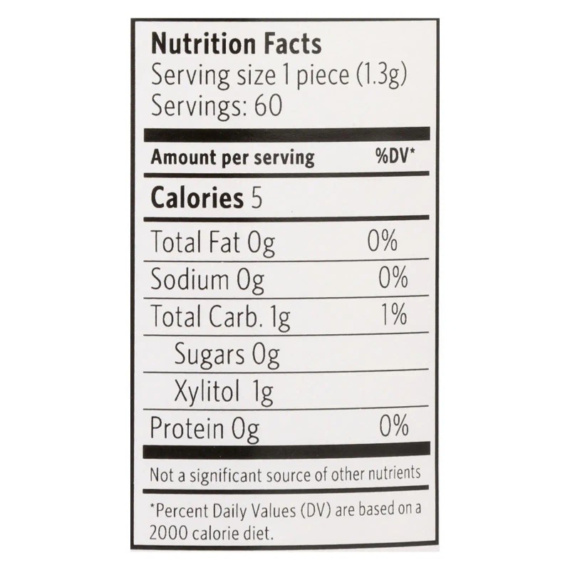 UD_Xylichew Sugar-Free Peppermint Chewing Gum 60 Piece Jar Per Case