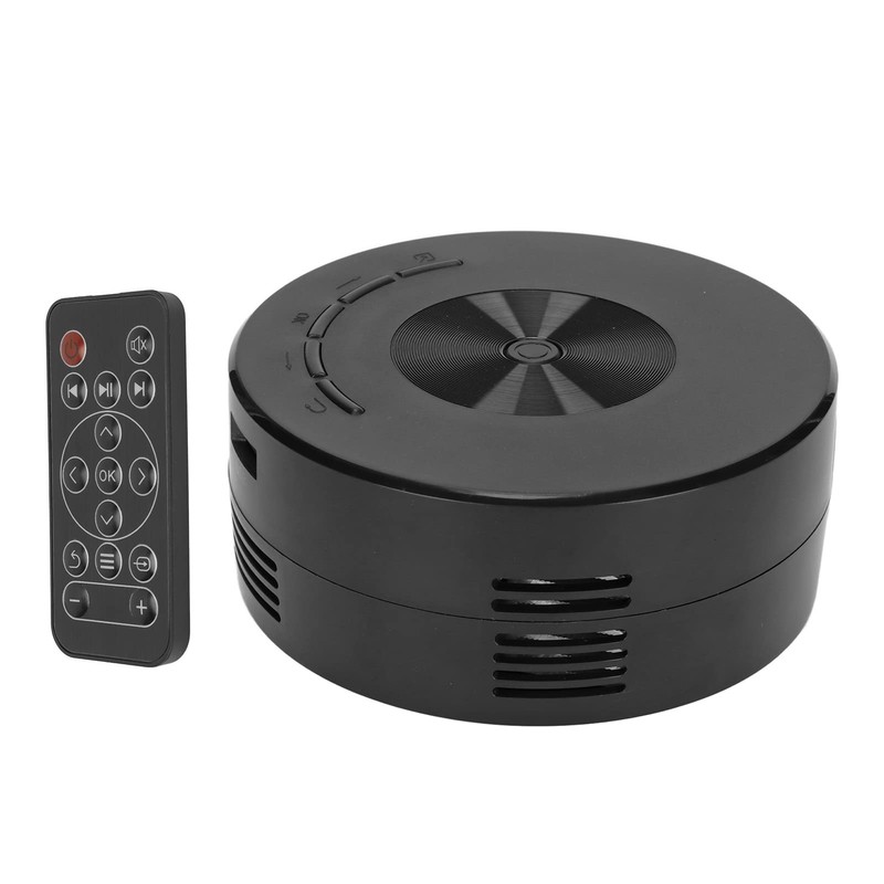 Mini LED Projector, Speaker Mini Video Projector USB 2.0 Clear