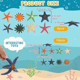 24 Pcs Big Diving Toys Colorful Starfish Toys Summer Swimming Pool Toys Set Soft Dive Starfish Toy Underwater Swimming Toy Set for Games Pool Use