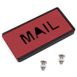 superbobi Mailbox Flag Front Mount Brick Stone Mailbox Stylish Replacement 4" x 2" x 0.5" (Black)