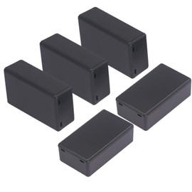 Zulkit 5Pcs Project Boxes ABS Plastic Electrical Project Case Power Junction Box Black 2.8 x 1.7 x 0.91 Inch (72 x 42 x 23mm)