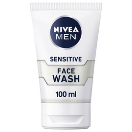 NIVEA MEN Sensitive Face Wash with Zero Percent Alcohol (100 ml), Men's Face Wash with Vitamin E, Especially for Sensitive Skin, Men's Skin Care Essentials