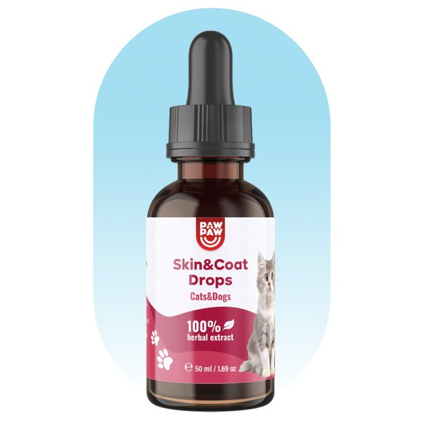 Paw2Paw Skin&Coat Drops - Natural Herbal Drops for Skin and