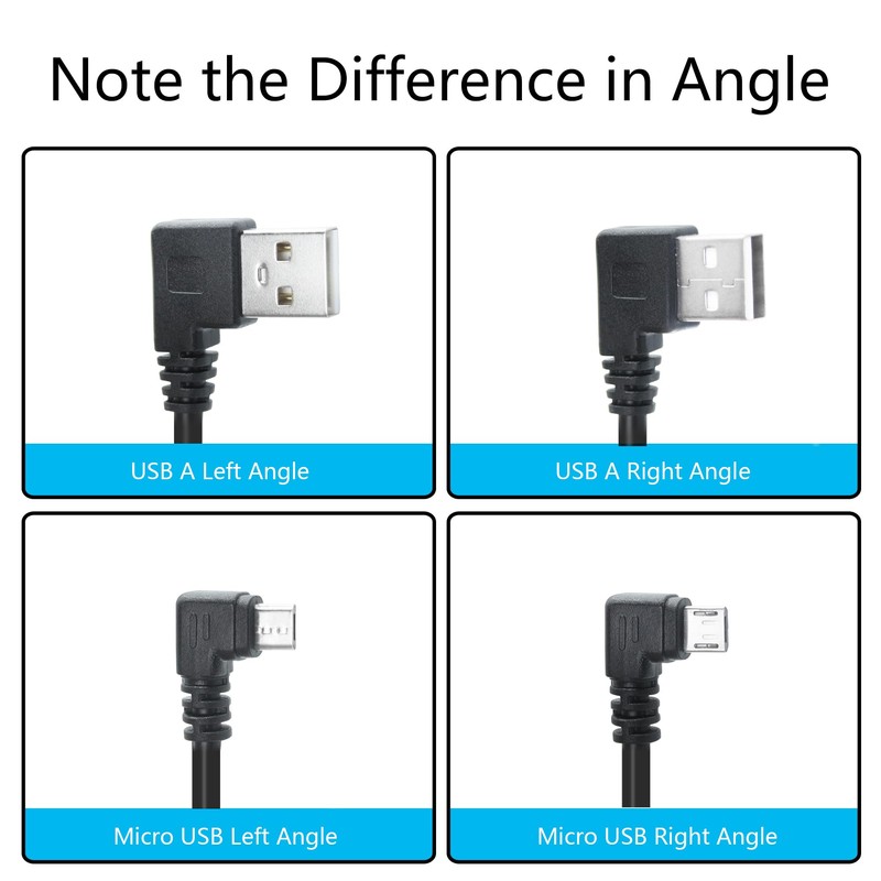 Micro USB Power Data Cable Cable 60CM, 90 Degree USB