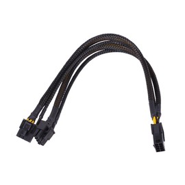 Phobya Y-Kabel 8Pin Buchse auf 2X 6+2Pin Stecker (VGA) - Schwarz Kabel Sonstige Kabel