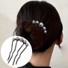 2 pieces of Baroque crystal hair claws with nostalgic style