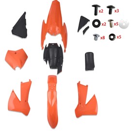 RedCap Complete Plastic Fender Fairing Body Kit for KTM 85 SX85/105 KTM250 SX XC Dirt Bike Replacement for 2006-2012 Models (Orange)