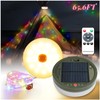 Solar Power Camping Lights String,Outdoor String Lights with 8 Modes