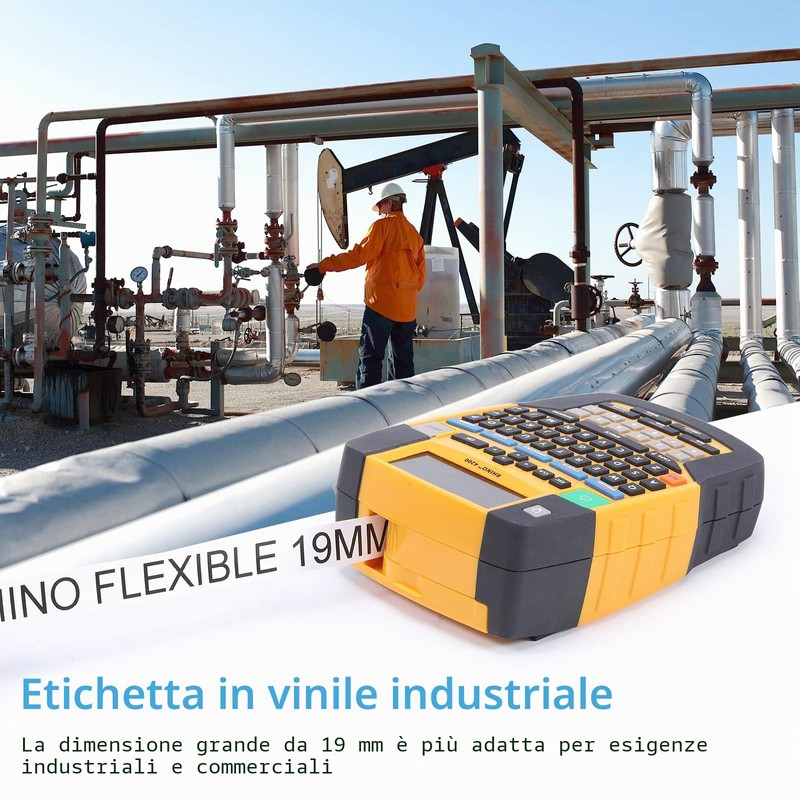 MarkField 4x Nastro Compatibile con Dymo Rhino 18445 19mm Vinile