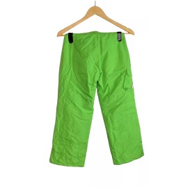 Slalom Boys' Cargo Snow Pants Green - MEDIUM 8