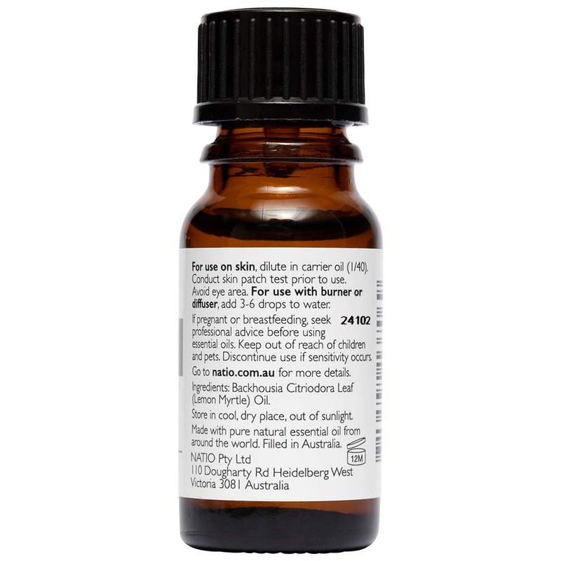 Natio Pure Essential Oil, Lemon Myrtle, 10ml