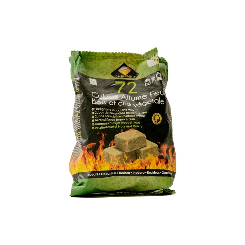 Pyro Feu Cheminett 15752-12 Ecological Ignition Cubes for Fireplaces and