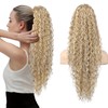 Flufymooz Ponytail Extension, 26 Inch Bohemian Style Drawstring Ponytail Hair