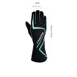 Guantes de carreras con certificado SFI 3.3/5, ignífugo, tejido de aramida, agarre antideslizante, transpirable, ajuste seguro para conductores profesionales, color negro, talla XL