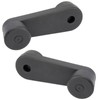 TRQ Front Window Crank Handle Set Black Compatible with 2003-2007