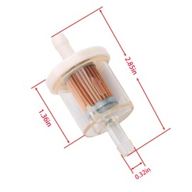 (1 Pack) 5065K Universal 40 Micron 1/4 Inline Fuel Filter for Kawasaki 49019-0027 49019-0014 49019-7001 Briggs & Stratton 691035 493629 5065