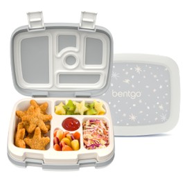 Bentgo Kids 5-Compartment Leak-Proof Bento-Style Lunch Box (Whimsy & Wonder Collection) - Ideal for Ages 3-7, Drop-Proof & Durable, Dishwasher Safe, & Made with BPA-Free Materials (Starry Sprinkle)