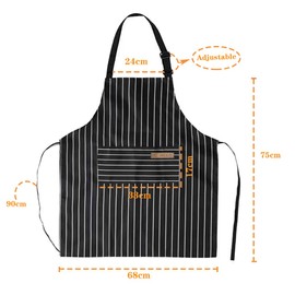 YUANJIASHUN YAO 2 Pack Unisex Adjustable Bib Apron with Pockets Cooking Kitchen Chef Women Men Aprons for Home Kitchen, Restaurant,Coffee House