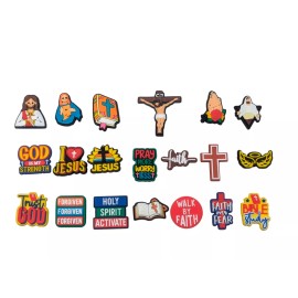 Crocs 20 Croc shoe Charms Christan Jesus Church Bible Faith New  20 set Deal