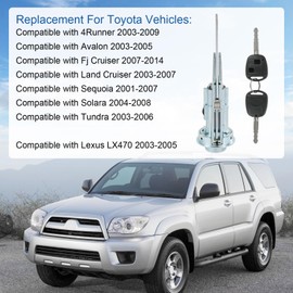 RUIANOMG Ignition Switch with Keys Replacement for Toyota 4Runner 2003-2009 Avalon 2003-2005 Tundra 2003-2006 Sequoia 2001-2007, Replace 89703-33070, 69052-34040