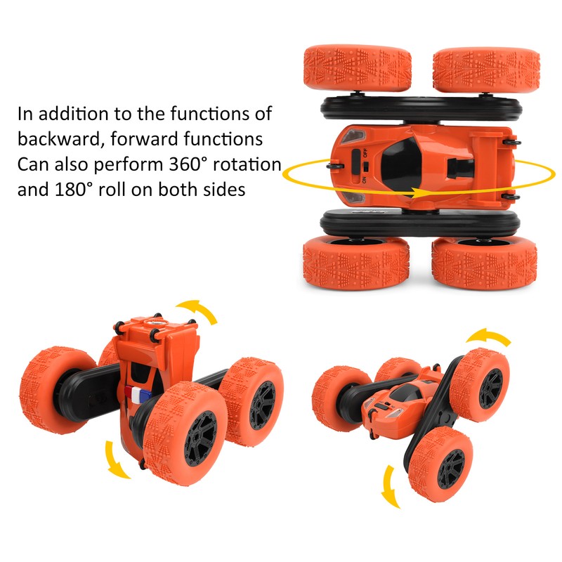 DoubleSided Stunt RC Car 360 Degrees Rotation Spraying Remote Control
