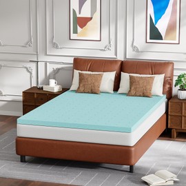 FDW | 5" Full Mattress + 3" Cooling Mattress Topper | Gel Memory Foam | Medium Firm Feel | White | with Washable Cover for Cool Sleep and Pressure Relief | Bed in a Box, CertiPUR-US Certified