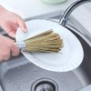 HugeDE 2 Pcs Traditional Natural Bamboo Wok Brushes Bamboo Pot