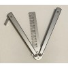 Cal Mart Practice Folding Trainer Butterfly Comb Tool -Silver color!