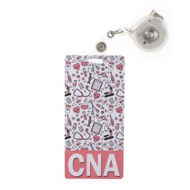 CNA Badge Buddy Retractable ID Badge Reel,Name Card Holder,ID Badge Reel for Nurse