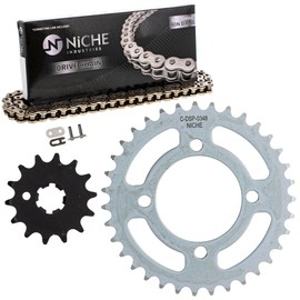 NICHE Drive Sprocket Chain Combo for Yamaha TTR110E Front 14 Rear 35 Tooth 420 Standard 90 Links