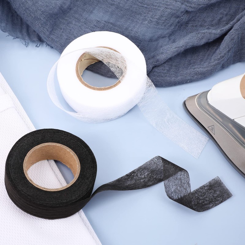 Outus 2 Rolls Hemming Tape Fabric Adhesive Hem Iron on