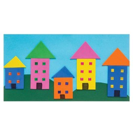 Baker Ross AW539 Jumbo Foam Shapes (Pack of 150) Assorted Shape Decorative Foam Shape, Assorted Size, Assorted colour Perfect for Kids Arts and Crafts Activities