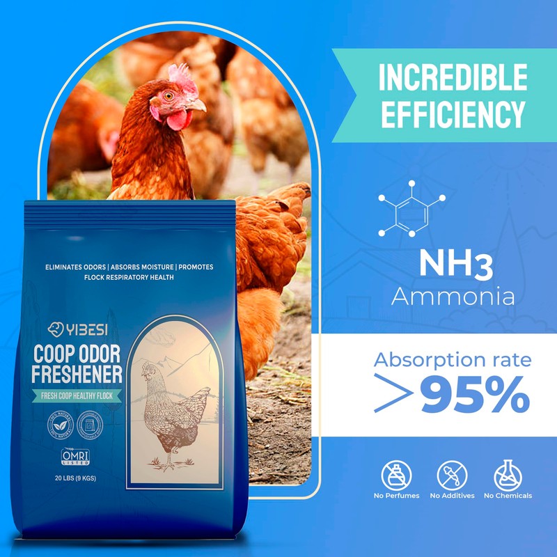 Chicken Coop Deodorizer – Natural Zeolite Odor Eliminator & Moisture