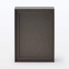 MUJI NEA79A3A Postcard Case that doubles as a Photo Frame, Dark Gray, Approx. 4.8 x 6.5 x 2.2 inches (123 x 166 x 57 mm)