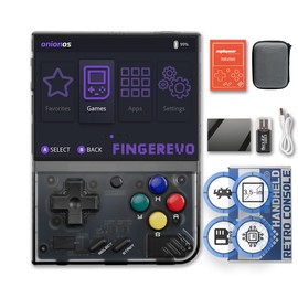 Miyoo Mini Plus OnionOS Handheld Game Console 3.5-inch 640*480 Screen 3000mAh Miyoo-Mini+ with Portable Case Transparent Black