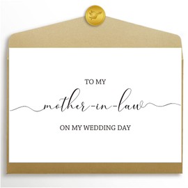 To My Mother-in-Law on My Wedding Day Card, Wedding Card to Your Future Mother-in-Law Card, Thank Mother Wedding Day Card