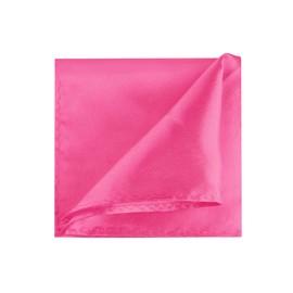 Allegra K Men's Pocket Squares Handkerchiefs Solid Color for Wedding Party One Size Fuchsia