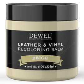 DEWEL Leather Recoloring Balm, Beige Leather Color Restorer for Scratched and Faded, Leather Scratch Remover, Upgrade Leather Repair Kit for Restore Couches, Car Seats, Shoes, Boots