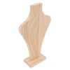 2pcs Wooden Necklace Display Stand Vase Shaped Light Weight Solid