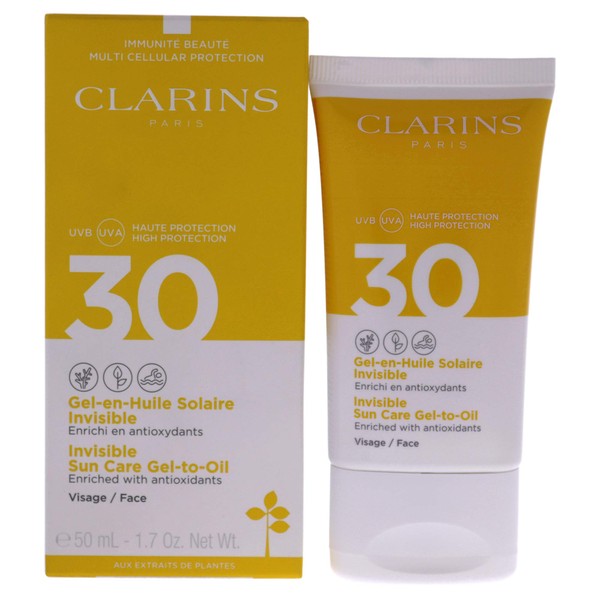 Clarins Invisible Sun Care Gel-to-Oil SPF 30 Unisex Sunscreen 1.7 oz