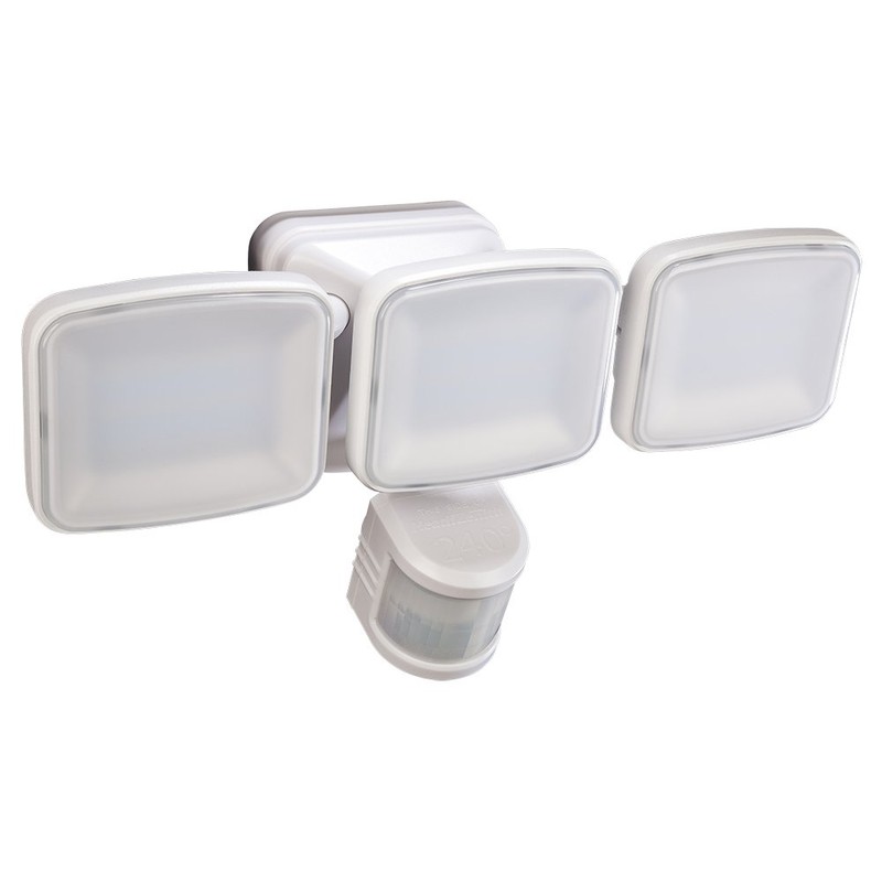 Heath Zenith HZ-5833-WH LED Activated Security 3000 Lumen Triple Lamp