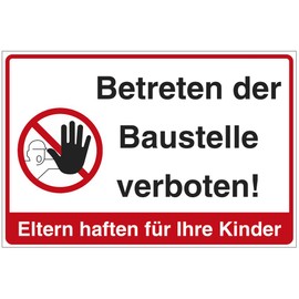 Sign Not Step the building site in Multiple Languages Aluminium/Dibond 300 x 200 mm – 3 mm Thick