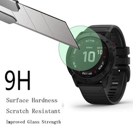 Protector de pantalla de reloj (3+2 Pack) utilizable para Garmin Fenix 6 pro/Fenix 6,Película de cristal templado anti-arañazos de alta definición de cobertura total y TPU suave funda protectora