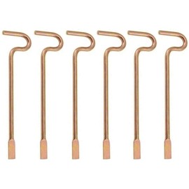 Bedroom/Bathroom Door Steel Emergency Release Tool Compatible with Kwikset Interior Levers and Knobs (6), Gold Color