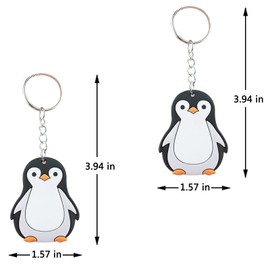 Mirabuy 24 Pack Penguin Keychains Key Rings for Polar Arctic Winter Animals Party Favors, Polar Animals Lovers Gifts Birthday Party Favors