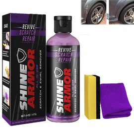 Compound Car Scratch Eraser, Black Car Scratch Eliminator (2025 Model - 100 ML + Sponge + Car Cleaning Cloth) Car Interior Plastic Scratch Eliminator Scratch Repair Compound Powerful Car Scratch