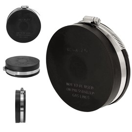 Fernco QC-4.75 4-in. Qwik Cap Schedule 40 PVC Pipe Socket Cap Slip Hub Elbow, Tee, and Cleanout